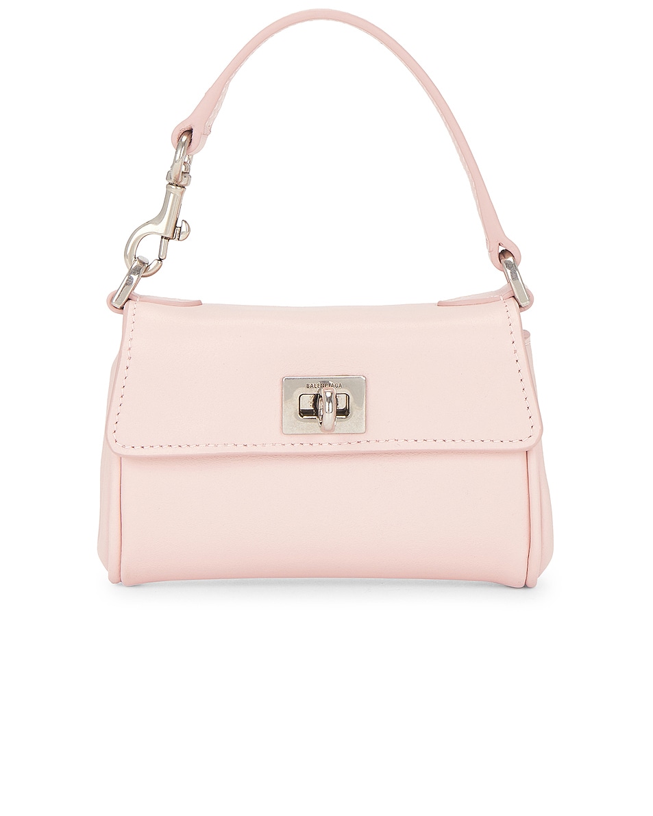 Image 1 of Balenciaga Rodeo Micro Chain Bag in Suede Pink