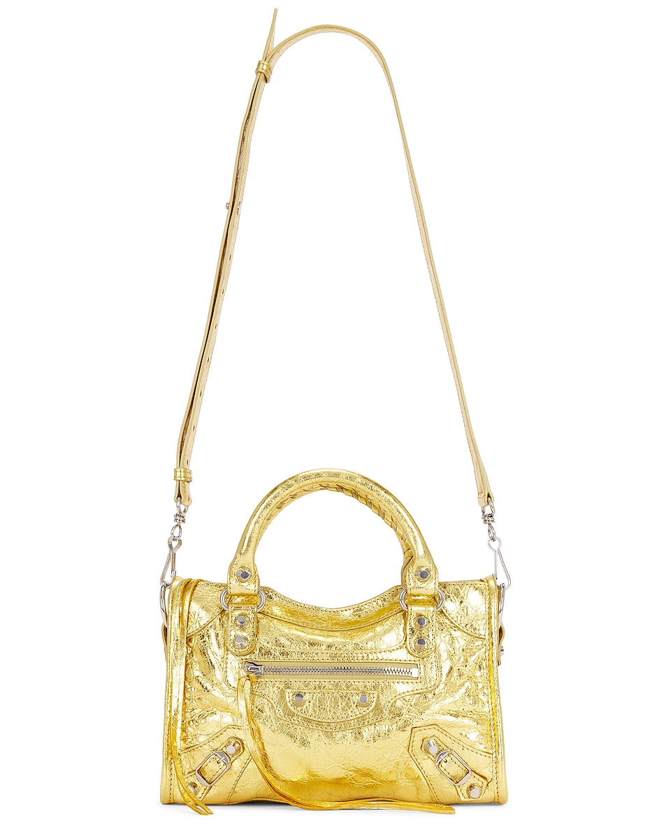 Image 1 of Balenciaga Le City Mini Metallized Bag in Gold