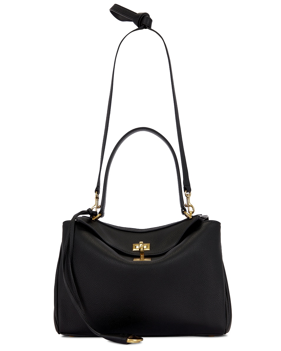 Image 1 of Balenciaga Rodeo Small Grained Leather Top Handle Bag in Black