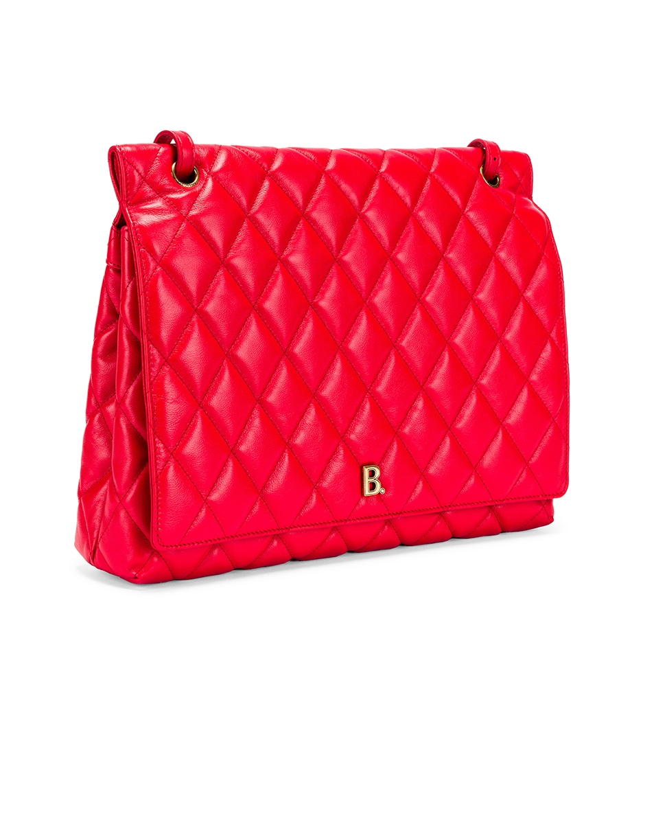 Balenciaga Large B Shoulder Bag in Bright Red | FWRD