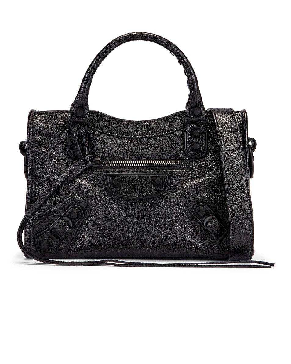Balenciaga Mini Leather City Bag In Black | ModeSens