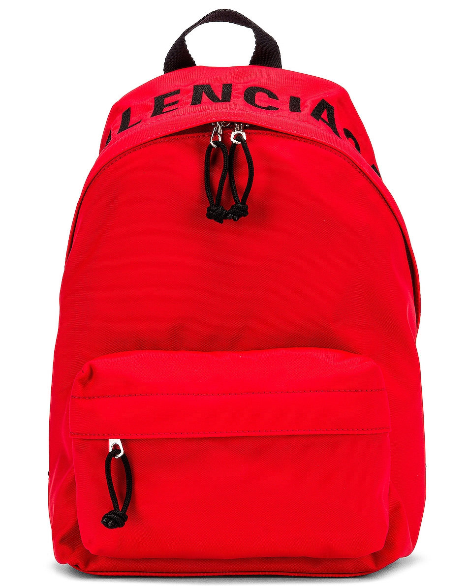 Image 1 of Balenciaga Small Wheel Backpack in Bright Red & Black