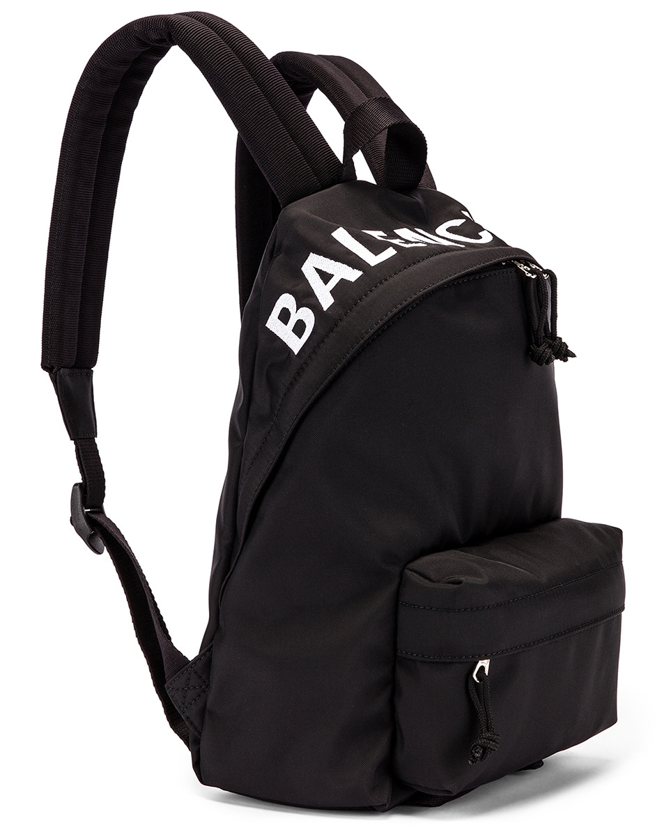 Balenciaga Small Wheel Backpack in Black & Black FWRD