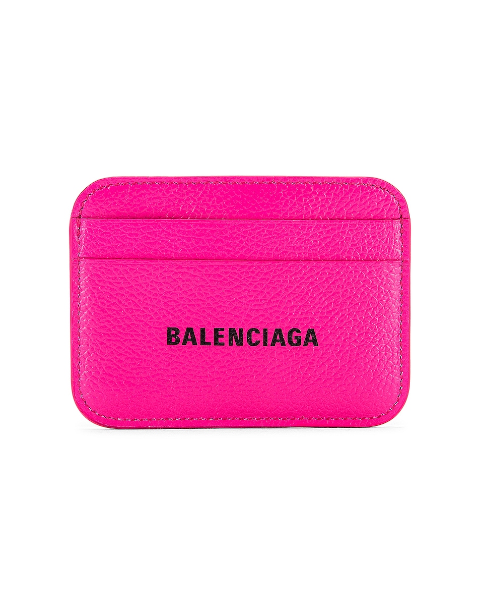 Image 1 of Balenciaga Cash Card Holder in Acid Fuchsia & Black