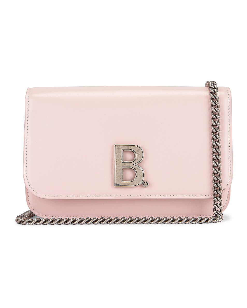 Balenciaga B Wallet on Chain Bag in Light Rose | FWRD