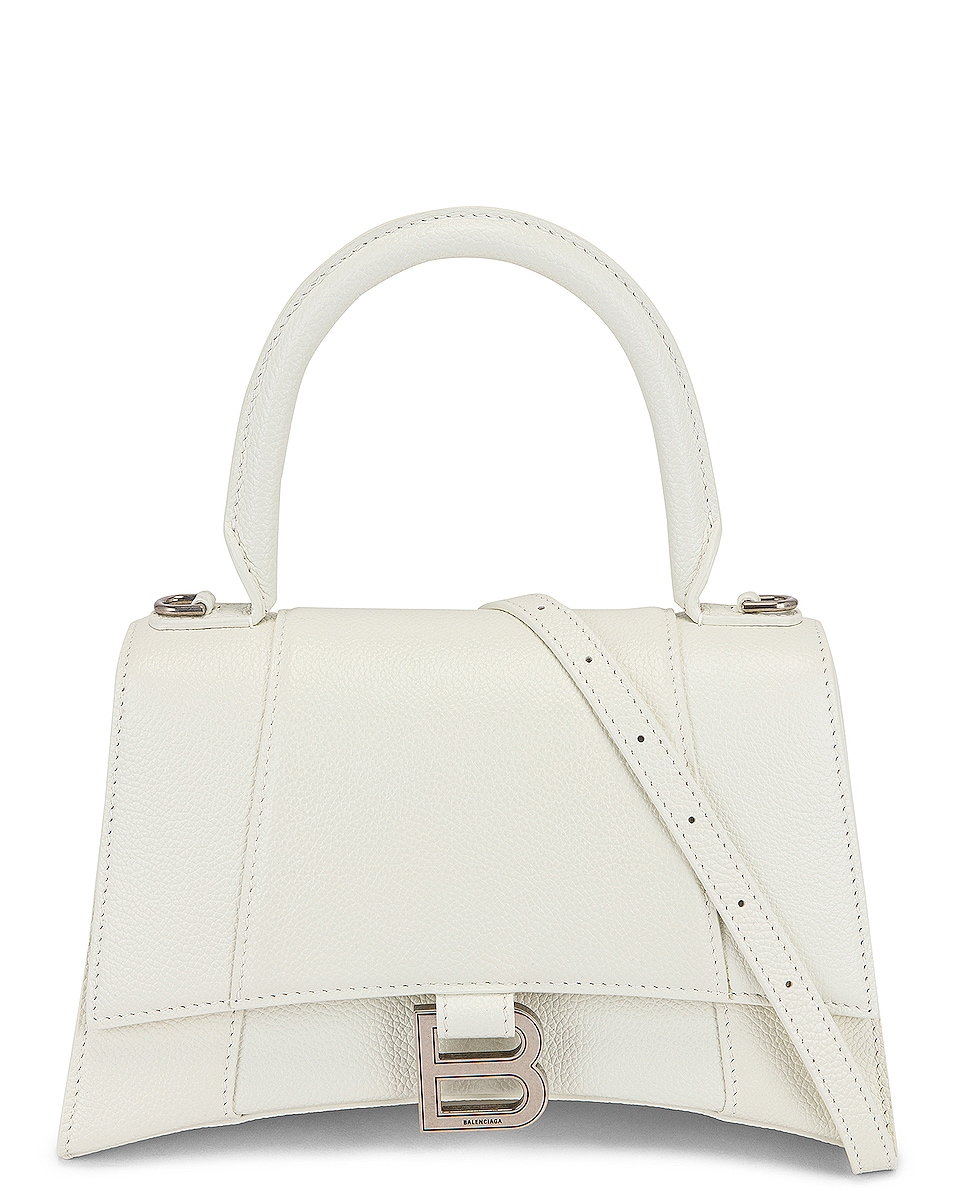 Balenciaga Small Hourglass Top Handle Bag in White | FWRD