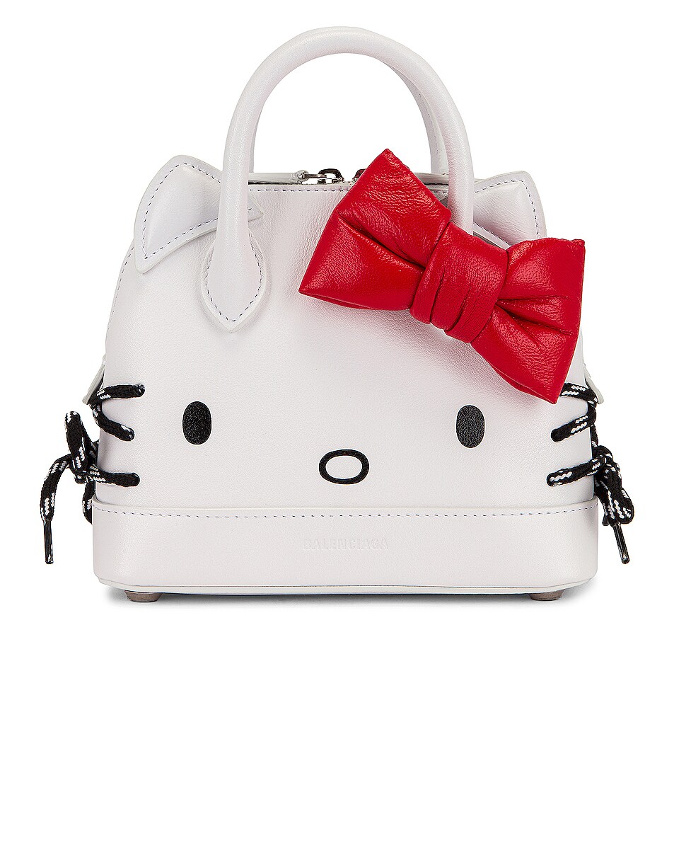Image 1 of Balenciaga XXS Kitty Top Handle Bag in Optic White