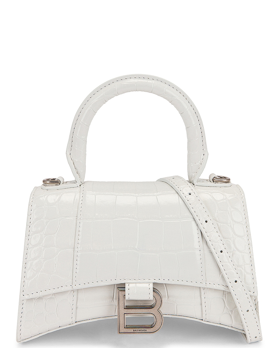 balenciaga hourglass white bag