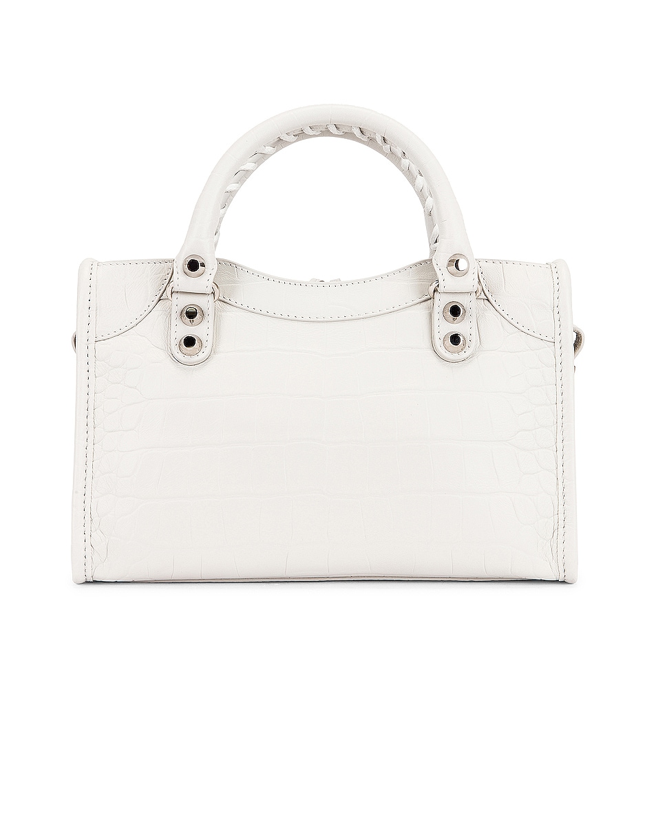 Balenciaga Classic Mini City Bag In White Fwrd