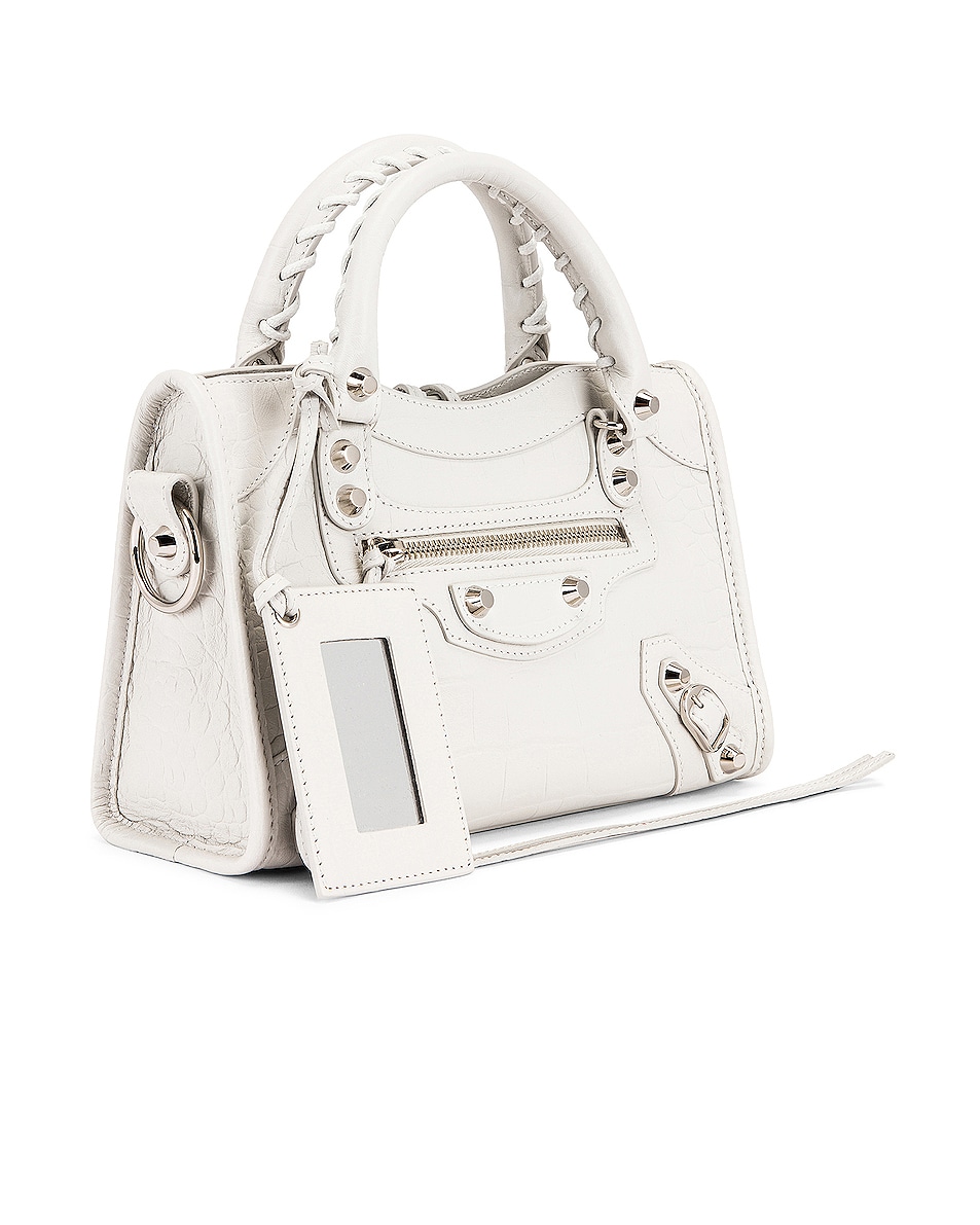 balenciaga white croc bag