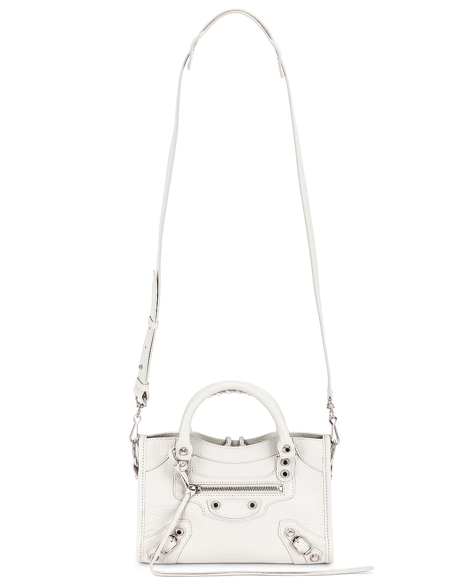 Balenciaga Classic Mini City Bag In White Fwrd