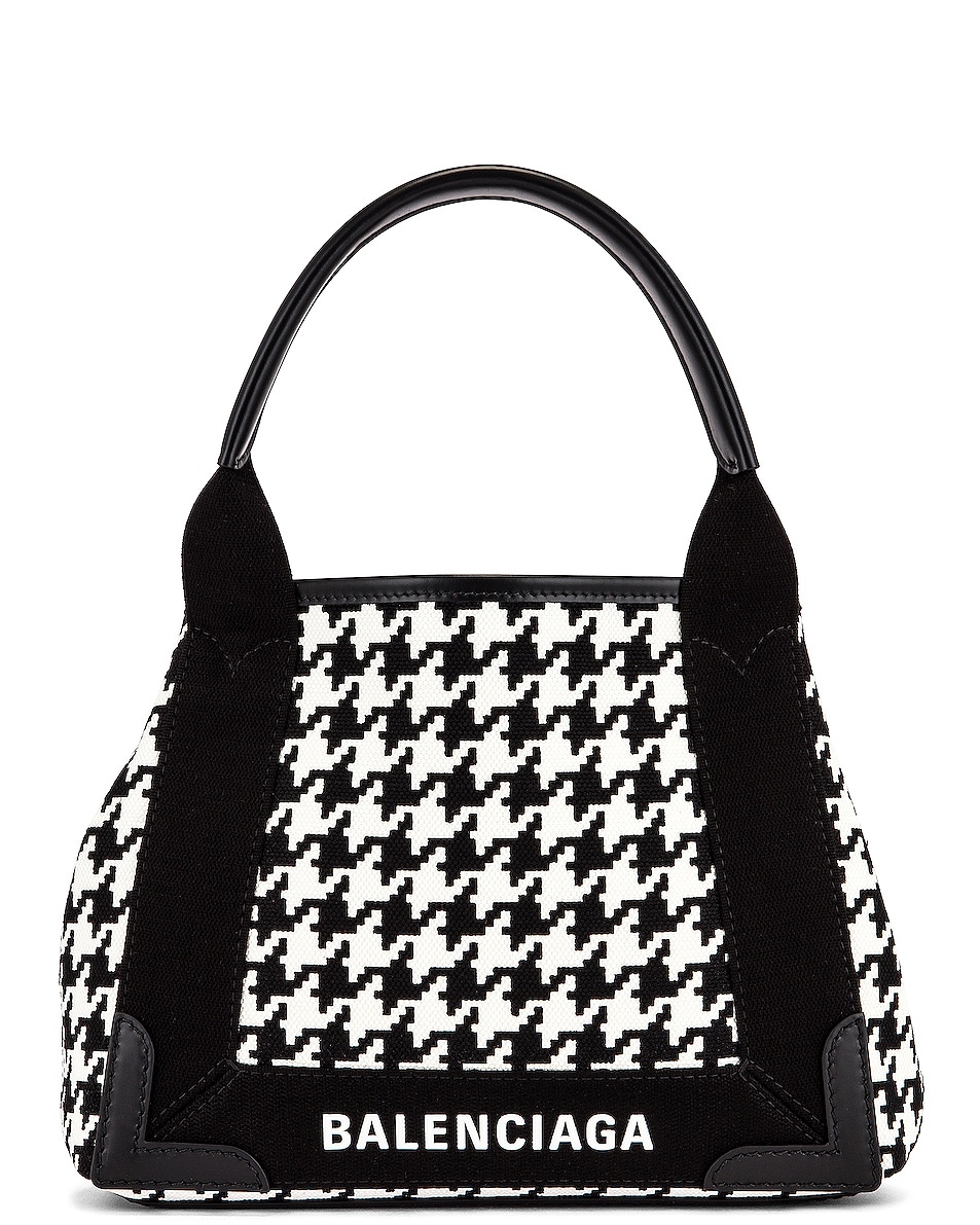 Image 1 of Balenciaga XS Cabas Bag in White & Black