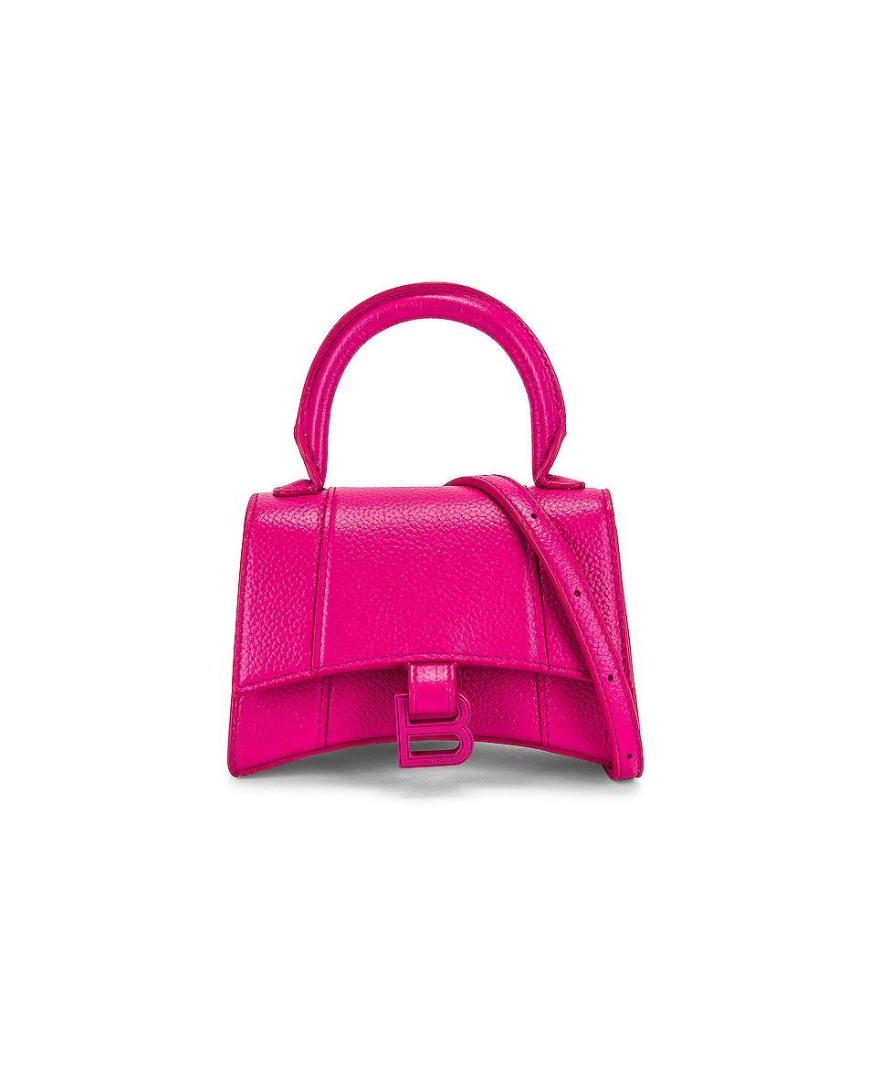 Balenciaga Mini Hourglass Bag in Fuchsia | FWRD