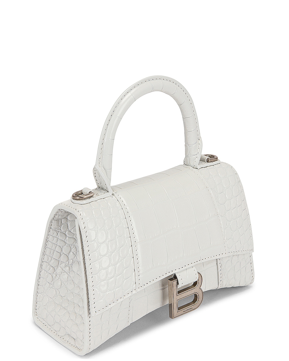 balenciaga white croc hourglass