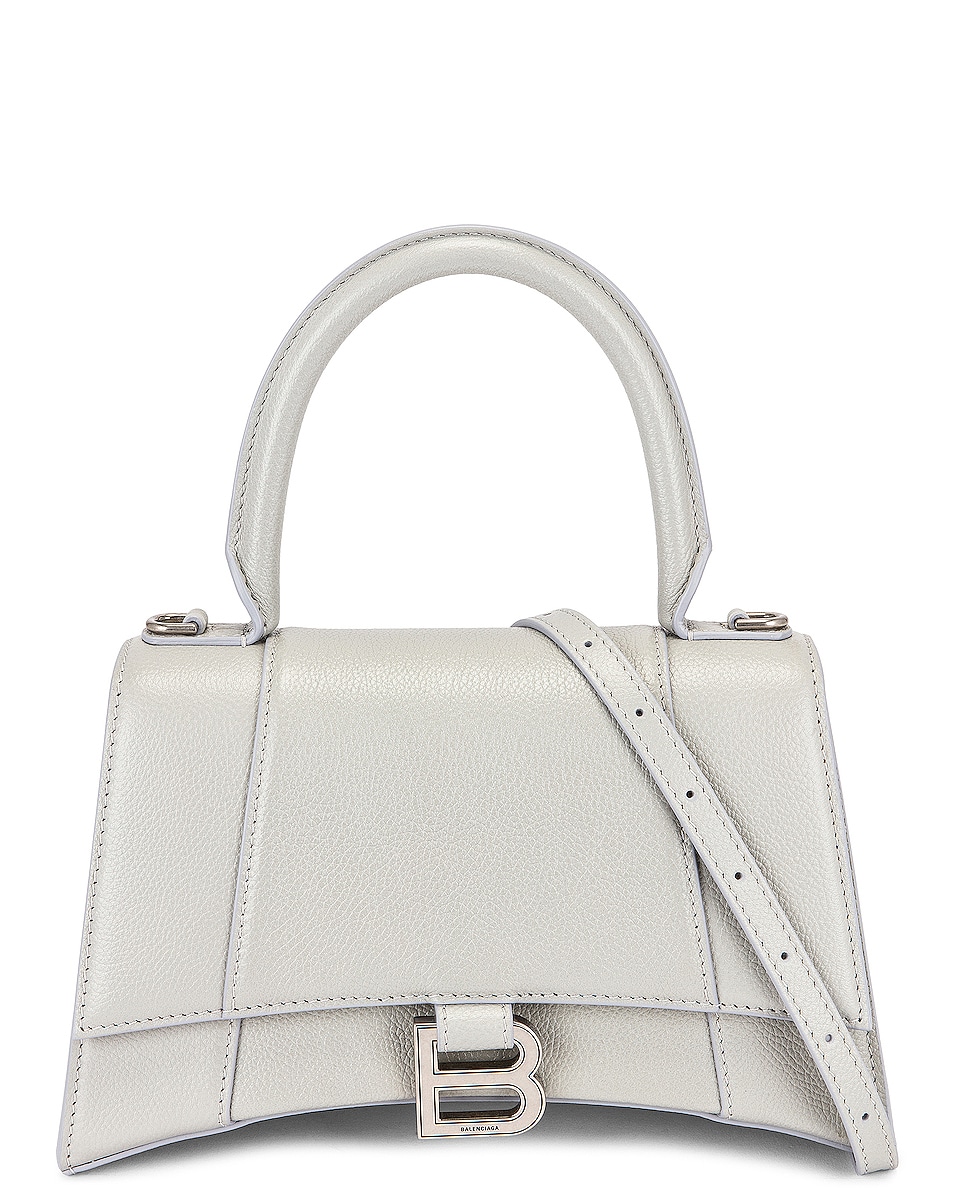 Balenciaga Small Hourglass Top Handle Bag in Grey | FWRD