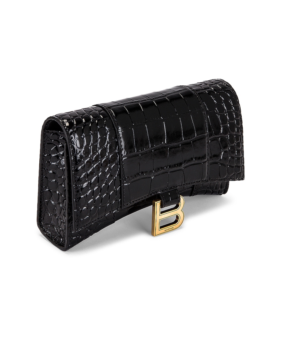 balenciaga women's hourglass wallet on chain