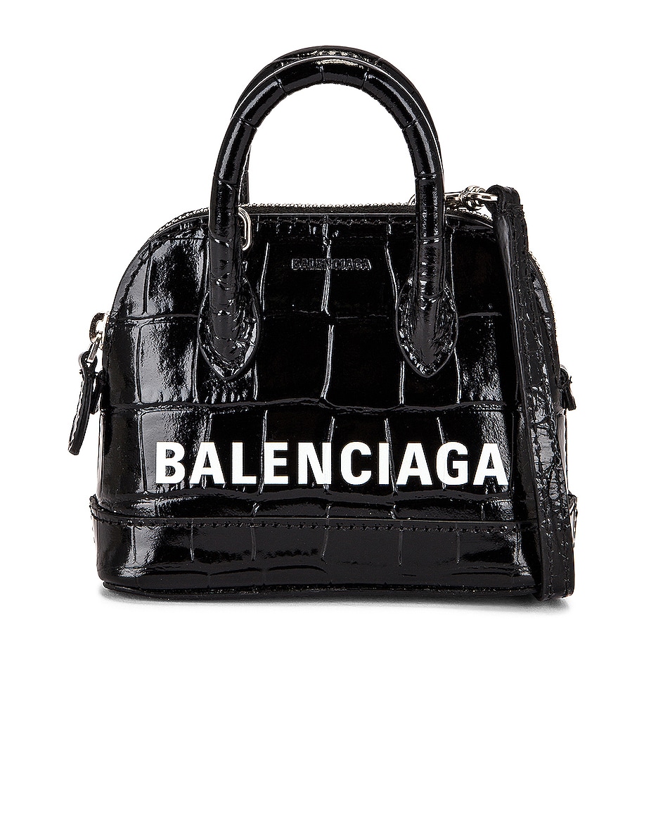 Image 1 of Balenciaga Mini Ville Top Handle Bag in Black & White
