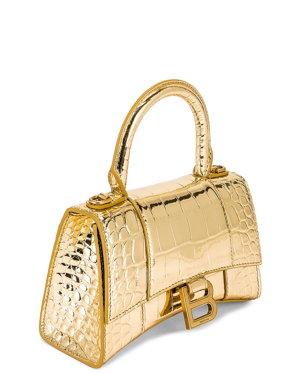 balenciaga gold hourglass bag