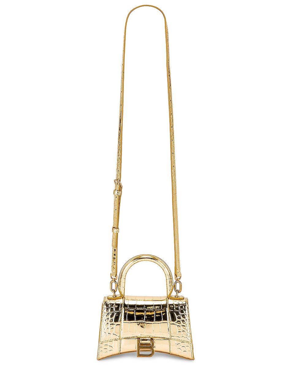 balenciaga gold hourglass bag