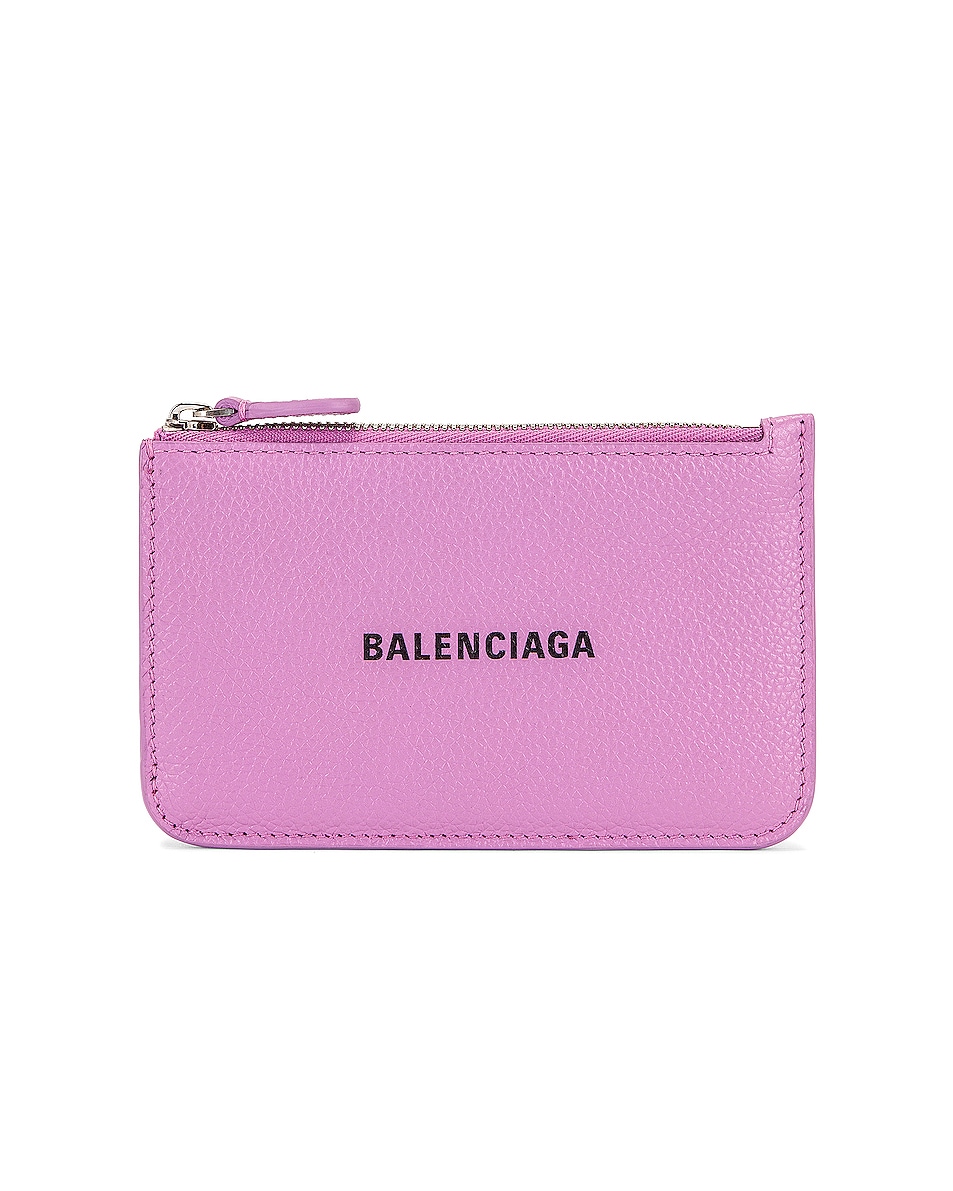 Image 1 of Balenciaga Long Cash & Card Holder in Lilac & Black
