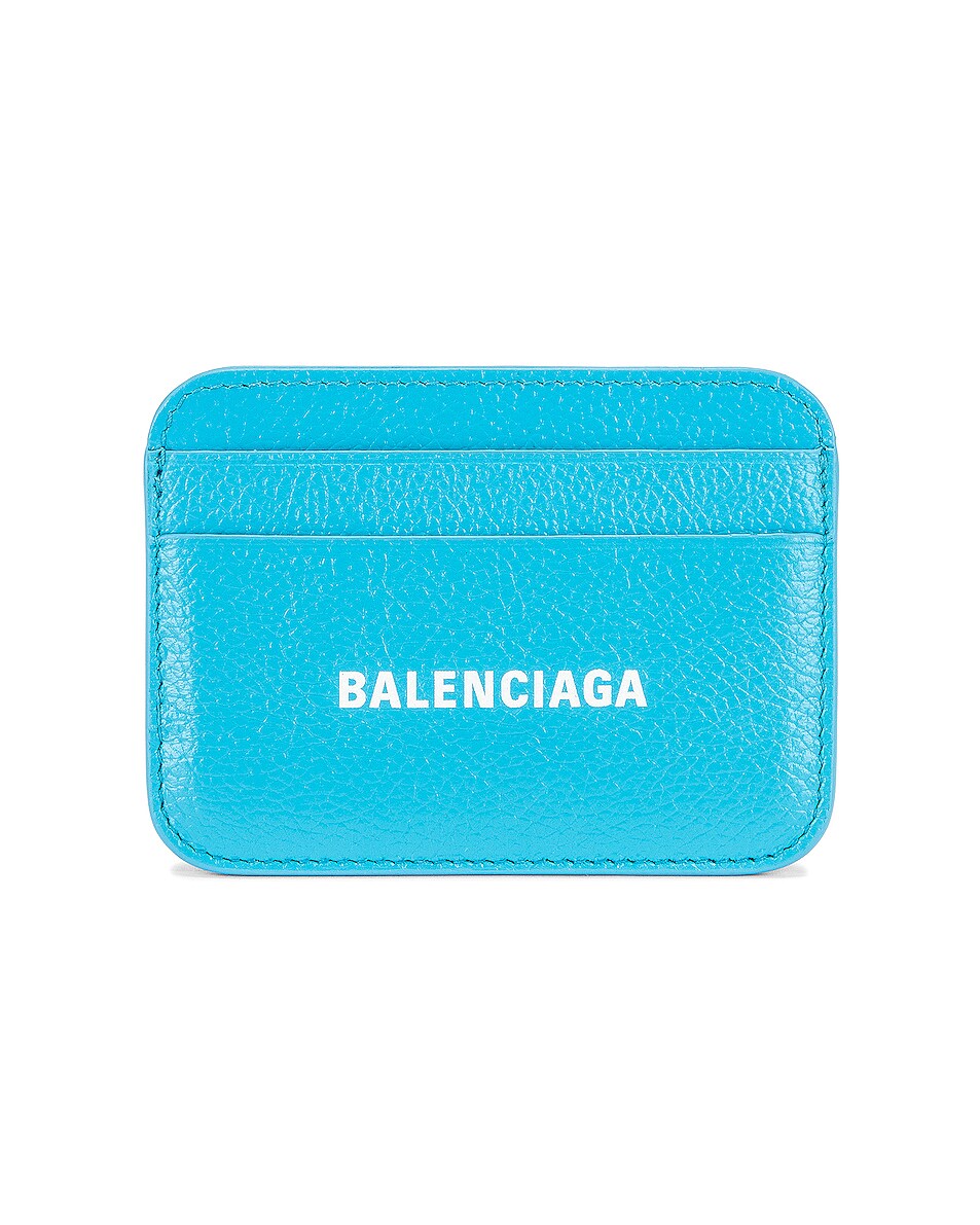 Image 1 of Balenciaga Cash Card Holder in Azur & White