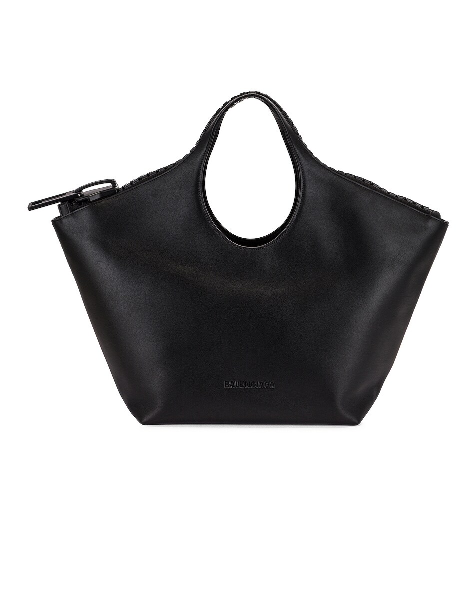 Image 1 of Balenciaga Medium Megazip Basket Bag in Black