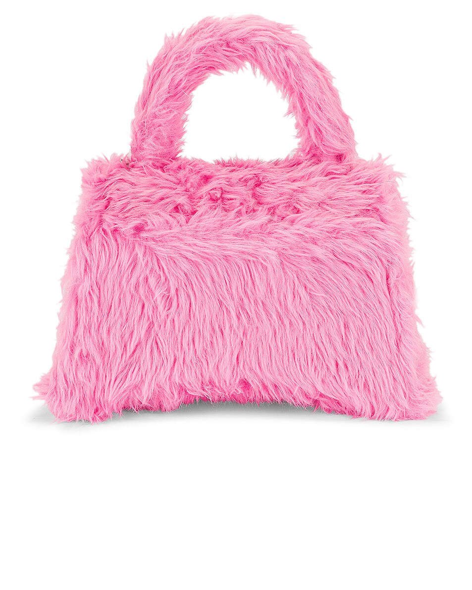 Balenciaga Fluffy Hourglass Top Handle Bag in Rose | FWRD