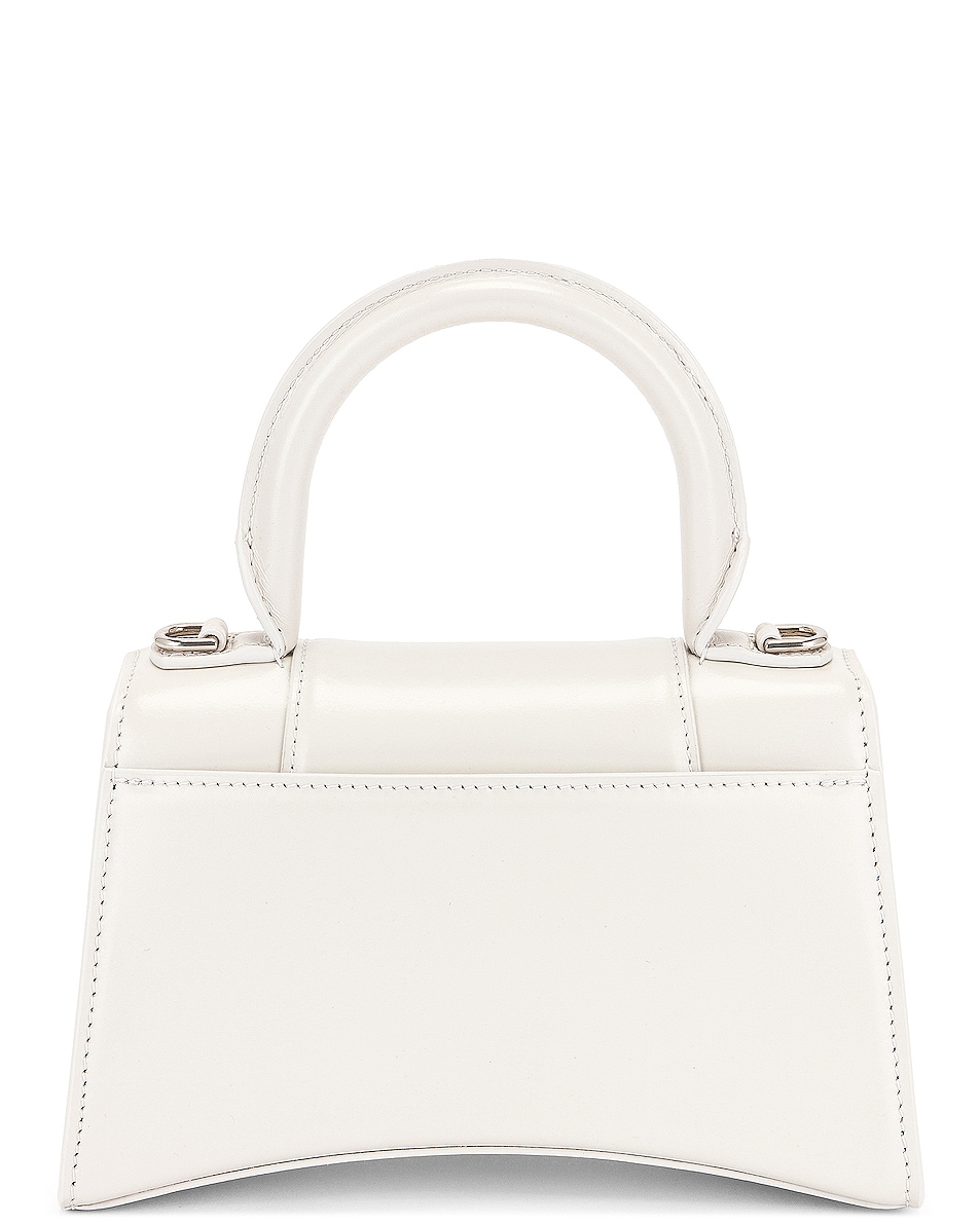 Balenciaga XS Hourglass Top Handle Bag in Chalky White | FWRD