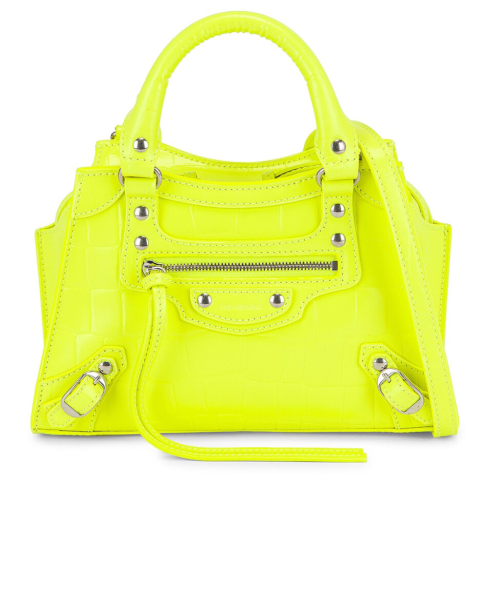 Image 1 of Balenciaga Mini Neo Classic City Bag in Fluo Yellow
