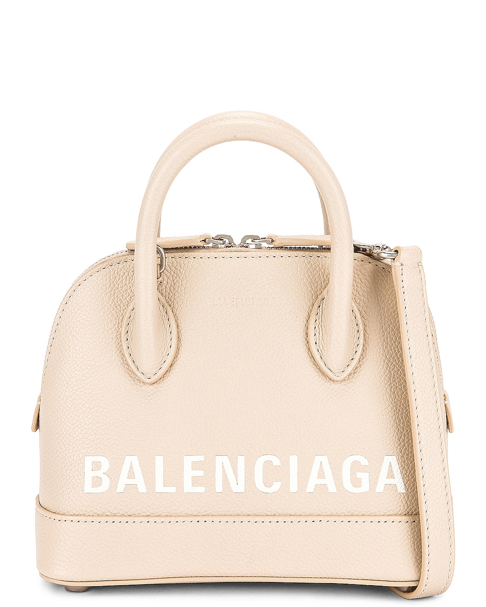 Image 1 of Balenciaga XXS Ville Top Handle Bag in Cream & White