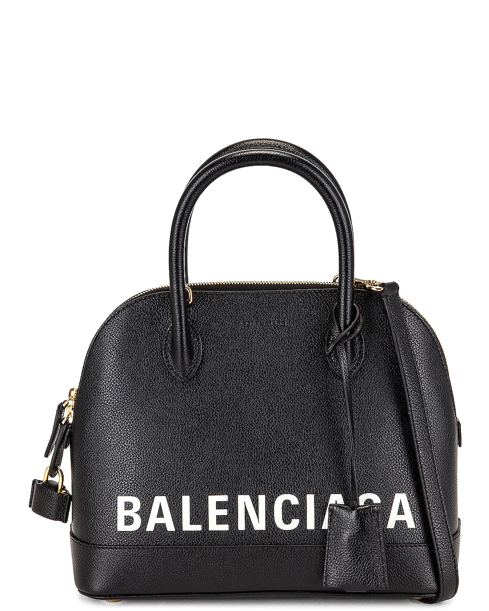 Image 1 of Balenciaga Small Ville Top Handle Bag in Black & White
