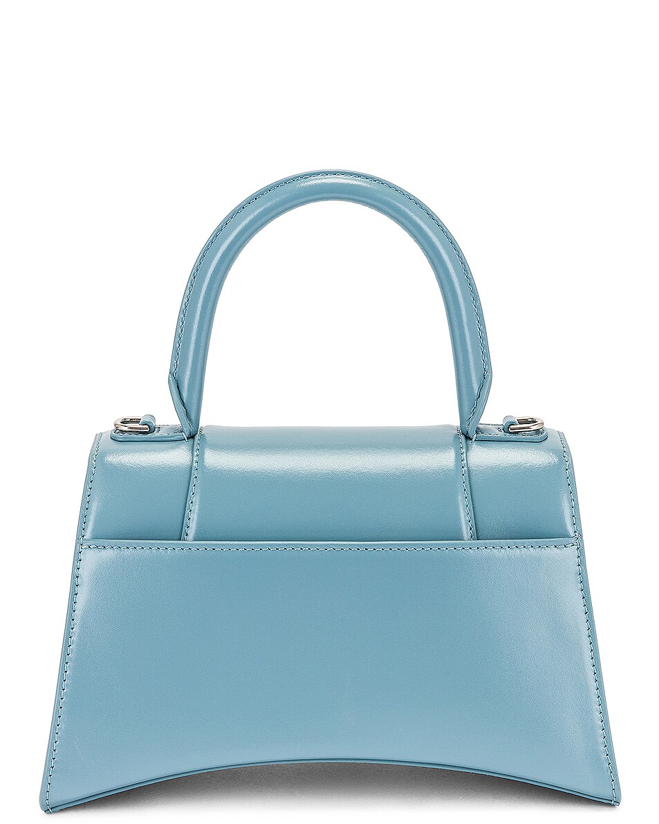 Balenciaga Small Hourglass Top Handle Bag in Blue Grey | FWRD