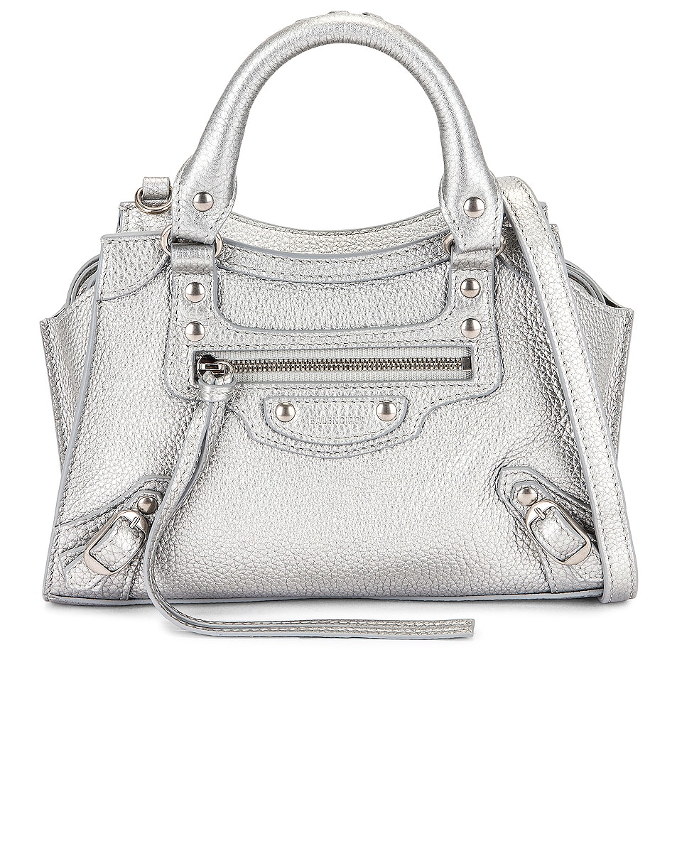 Image 1 of Balenciaga Mini Neo Classic City Bag in Silver
