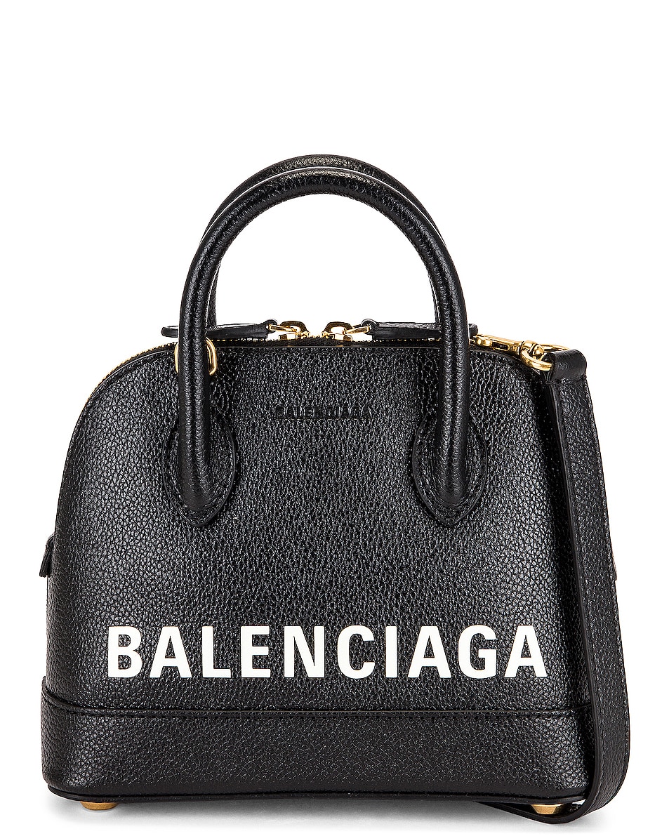 Image 1 of Balenciaga XXS Ville Top Handle Bag in Black & White