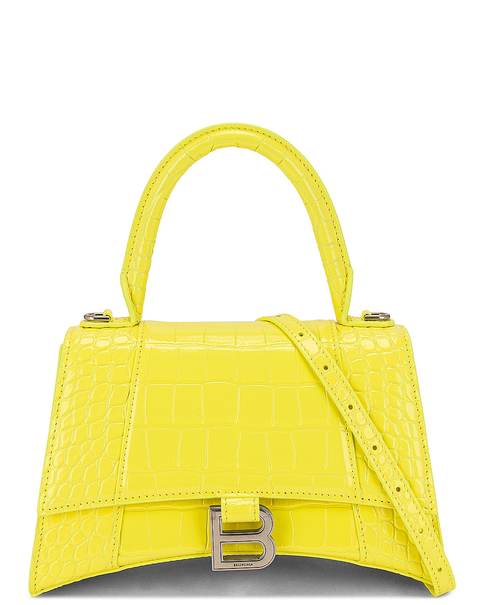 Image 1 of Balenciaga Small Hourglass Top Handle Bag in Light Yellow