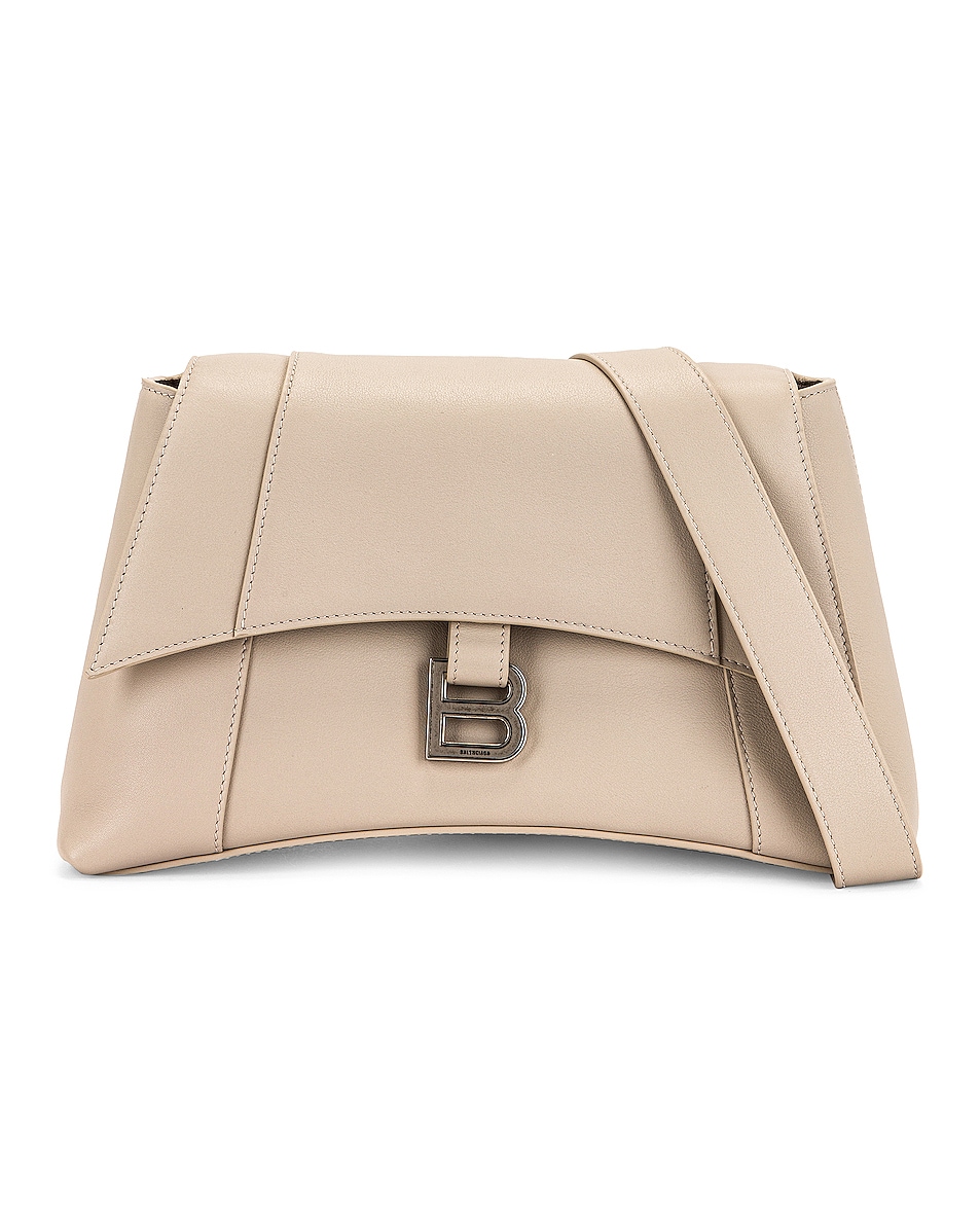 Image 1 of Balenciaga Small Soft Hourglass Shoulder Bag in Cold Beige