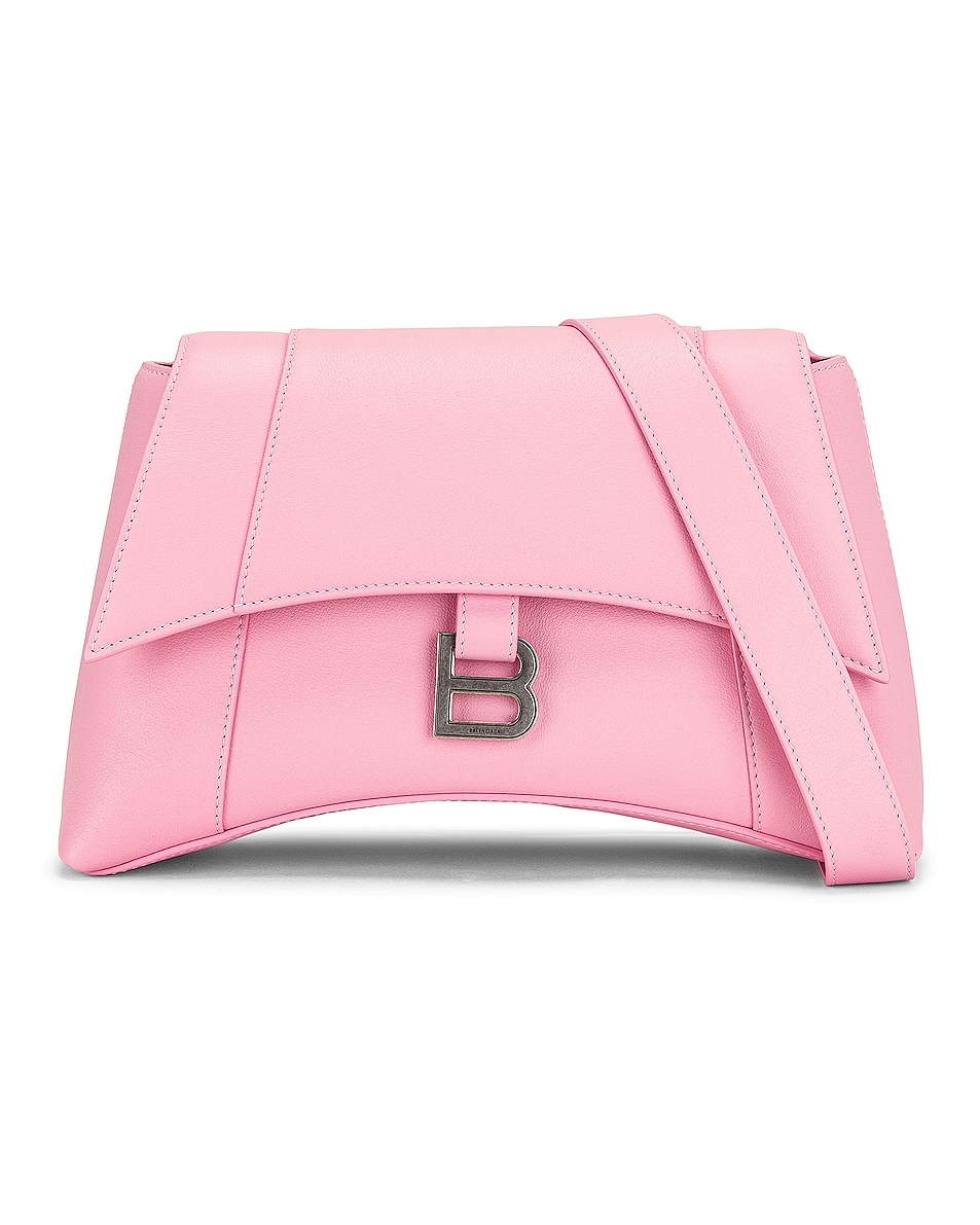 Image 1 of Balenciaga Small Soft Hourglass Shoulder Bag in Candy Pink