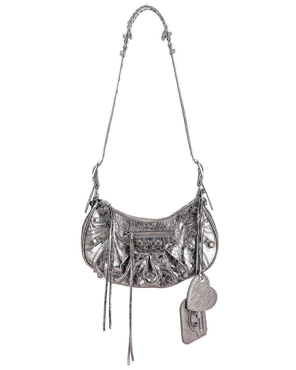 Image 1 of Balenciaga Small Le Cagole Shoulder Bag in Silver