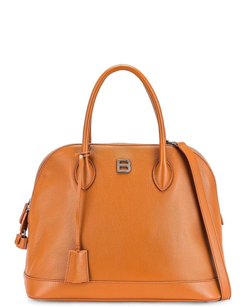 Image 1 of Balenciaga Medium Ville Supple Top Handle Bag in Camel