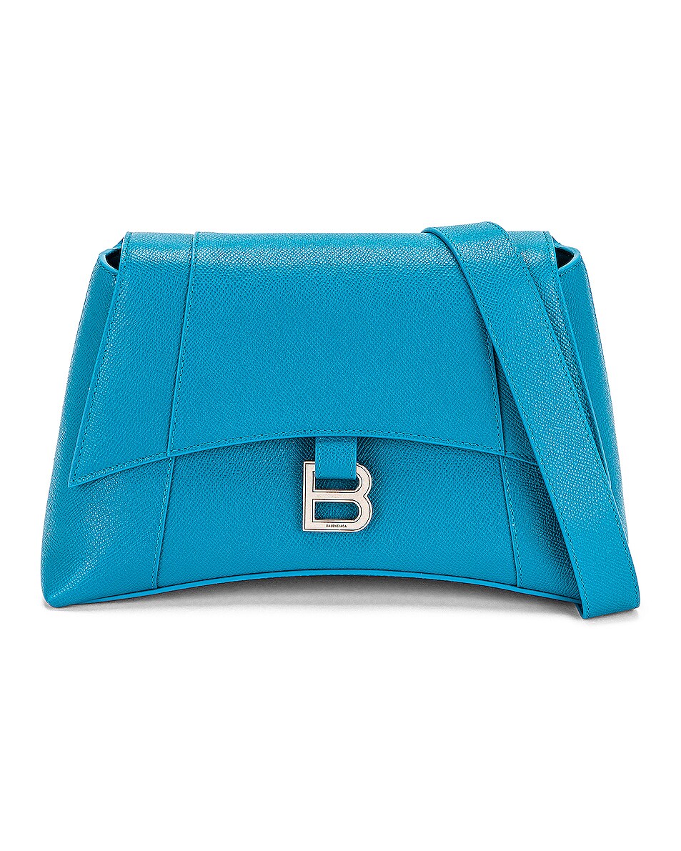 Image 1 of Balenciaga Small Soft Hourglass Shoulder Bag in Turquoise