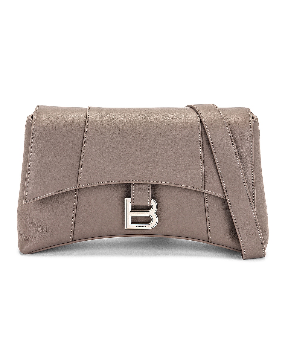 Image 1 of Balenciaga XS Soft Hourglass Shoulder Bag in Medium Grey