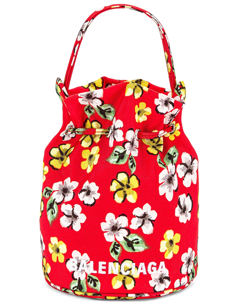 Image 1 of Balenciaga Wheel Drawstring Bag in Red