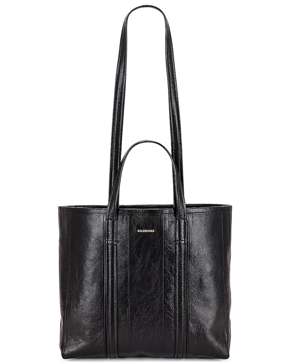 Image 1 of Balenciaga Medium East West Barbes Tote Bag in Black