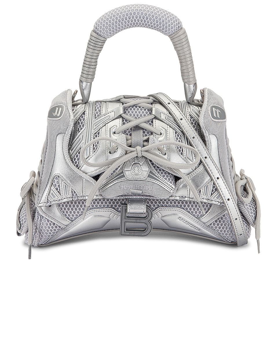 Image 1 of Balenciaga Small Sneakerhead Top Handle Bag in Grey & Silver