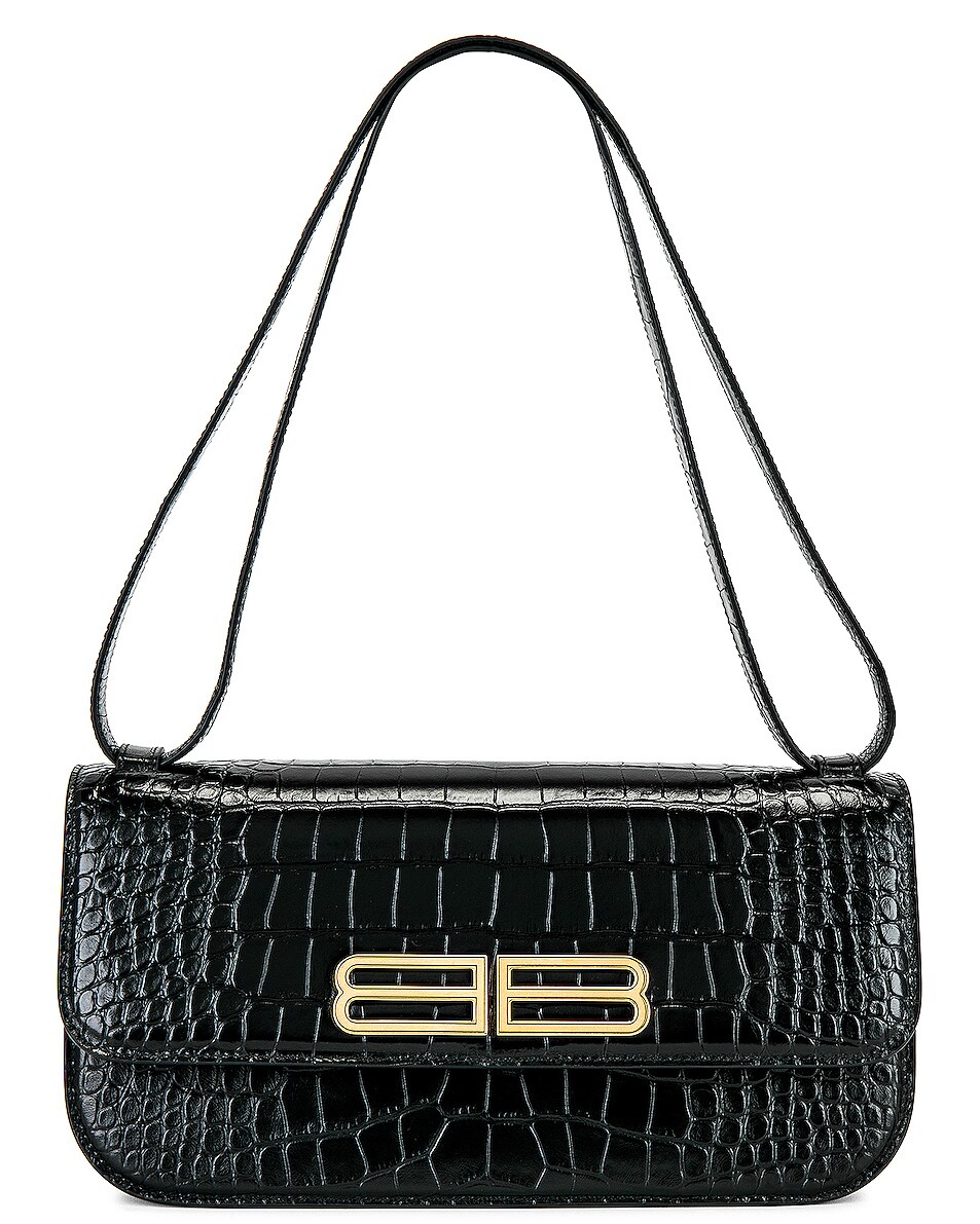 Image 1 of Balenciaga Medium Gossip Bag in Black
