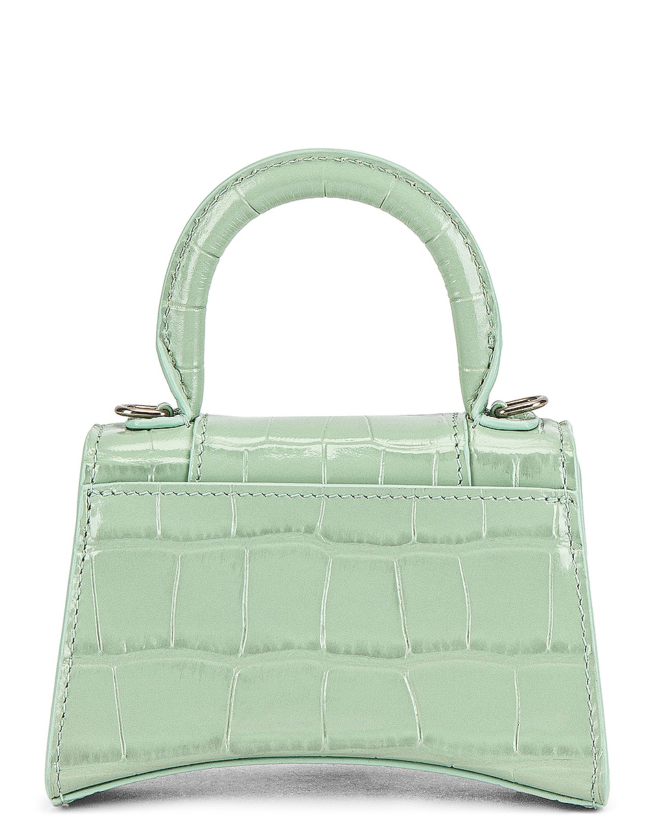 Balenciaga Nano Hourglass Bag in Light Green | FWRD
