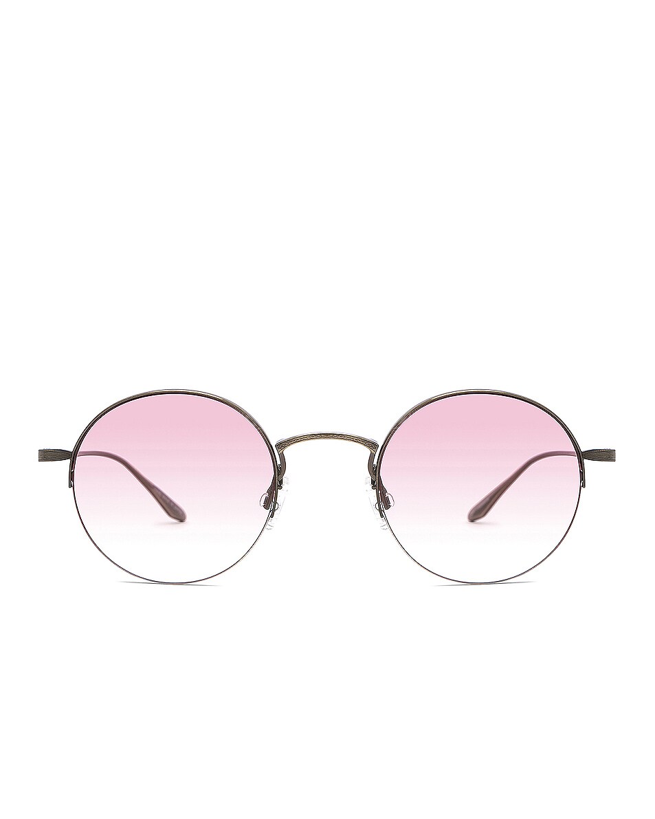 Image 1 of Barton Perreira Atticus Sunglasses in Antique Gold & Custom Campus Pink Lenses
