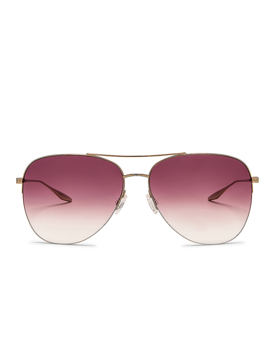 Image 1 of Barton Perreira Chevalier Sunglasses in Gold & Mauve Gradient