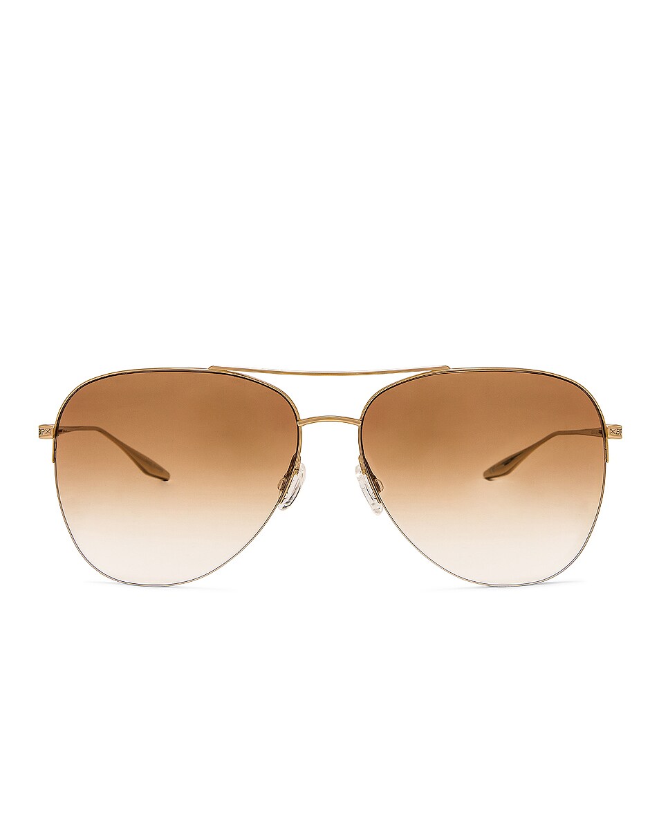 Image 1 of Barton Perreira Chevalier Sunglasses in Gold & Tawny Gradient