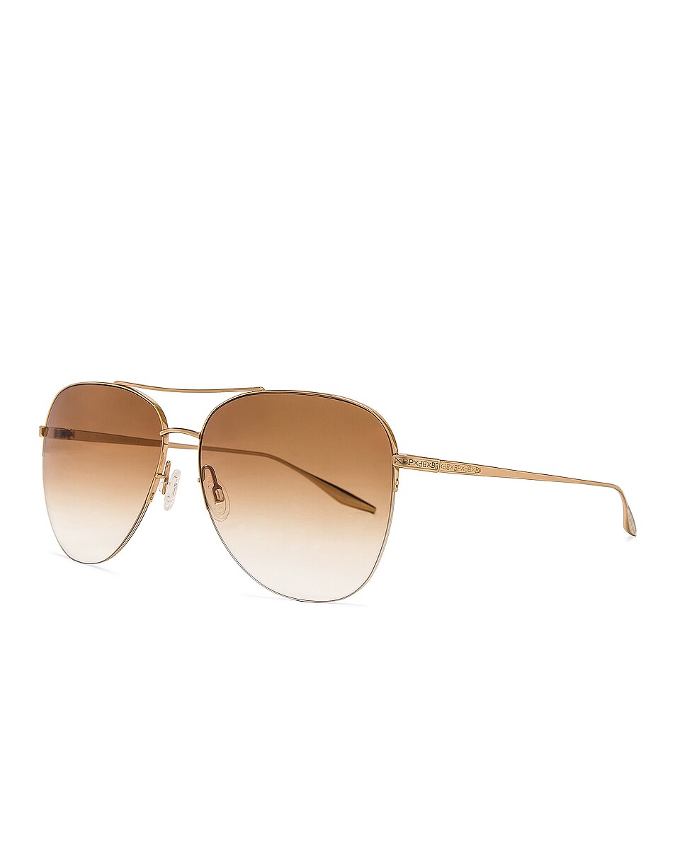 Barton Perreira Chevalier Sunglasses in Gold & Tawny Gradient | FWRD